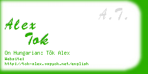 alex tok business card